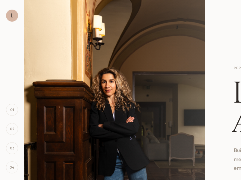 Leylie Aghili website homepage